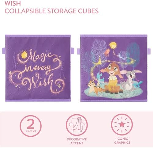 Disney Wish Set of Two Spacious Collapsible Storage Cubes - Image 2