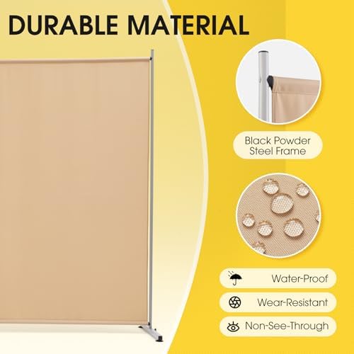 Rantila 2 Large Panels Room Divider, Portable Office Divider, Convenient Movable - Image 5
