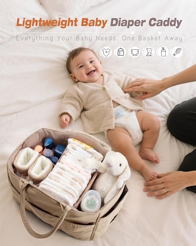 Marscamd Quilted Baby Diaper Caddy - Image 6