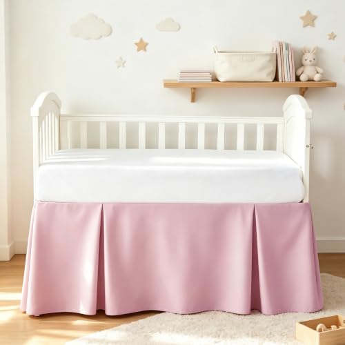 Crib Skirt Dust Ruffle, 100% Egyptian Cotton 400 Thread Count Soft Breathable - Image 3