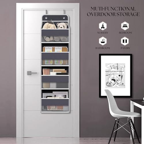 Giraffe Creation Compact Gray Over Door Organizer - Image 3
