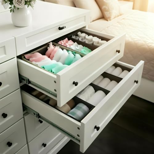 Bructhun Sock Drawer Organizer 6 Pack - Image 3