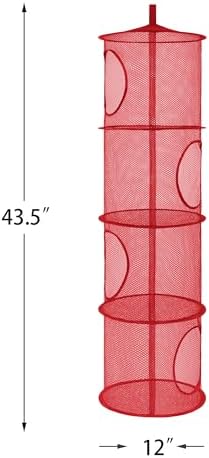 2Pcs Hanging Stuffed Animal Storage Hammock 4 Tiers - Image 3