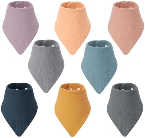 8-Pack Muslin Baby Bibs for Drooling and Teething by Unknown