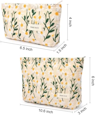 SOIDRAM 2 Pcs Makeup Bag Large Cosmetic Bag Toiletry Bag Makeup Pouch Travel - Image 4