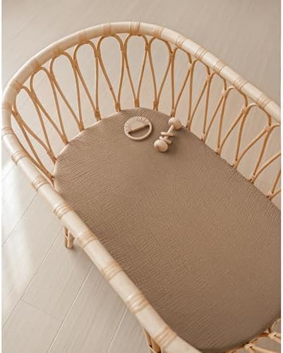 Konssy Muslin Bassinet Sheets for Baby Boys and Girls, 2 Pack - Image 5