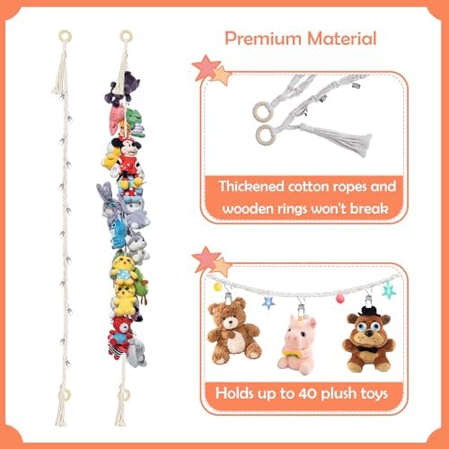 80" 4 Pack Cotton Hanging Storage Chain - Image 3