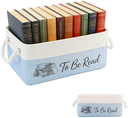 TBR Book Storage Basket Bin by SKYJORMY