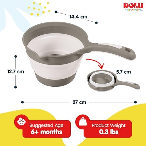DOLU NUVE Foldable Bath Ladle for Compact Toddler Wash Tub, Ages 6+ Months - Image 4