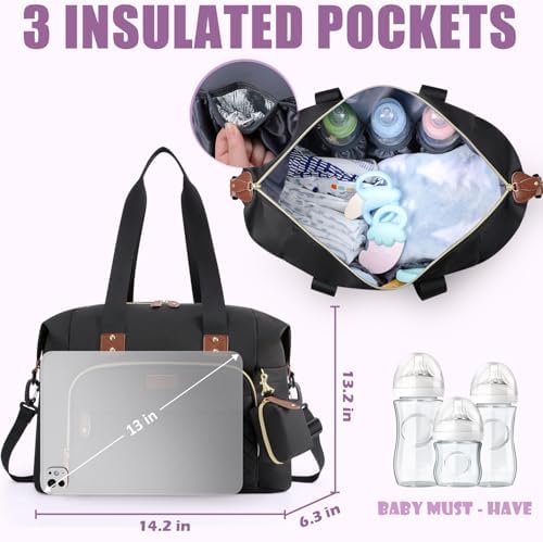 Tuwubi Diaper Bag Tote, Baby Diaper Bag - Image 5