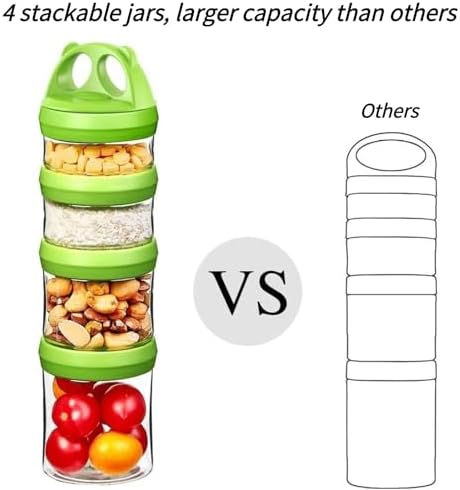 SELEWARE Green Stackable Snack Containers - Image 4