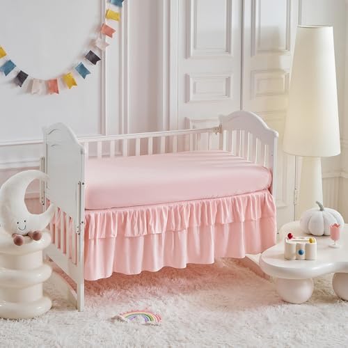 Ruffled Crib Bedding Set Baby Boho Quilted Comforter - Image 7