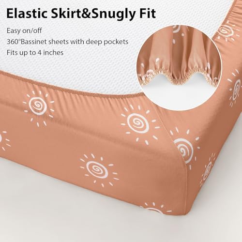 Baby Bedside Bassinet Sheets Fitted, 33”x20” Compatible - Image 6
