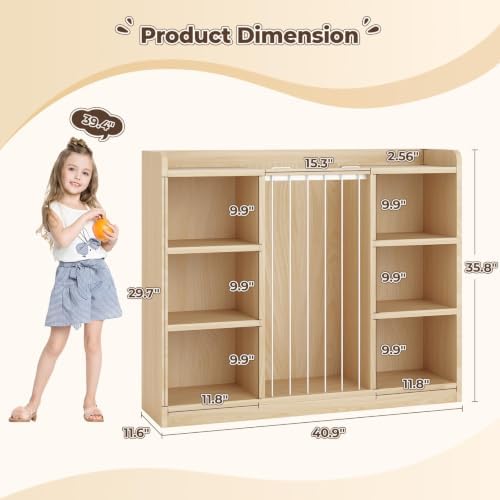 Toy Storage Organizer with 6 Cube, Stuffed Animal Storage - Image 2