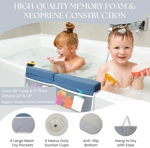 Baby Bath Kneeler and Elbow Rest Pad Set -2 Inch Thick Comfortable Non-Slip 30" - Image 5