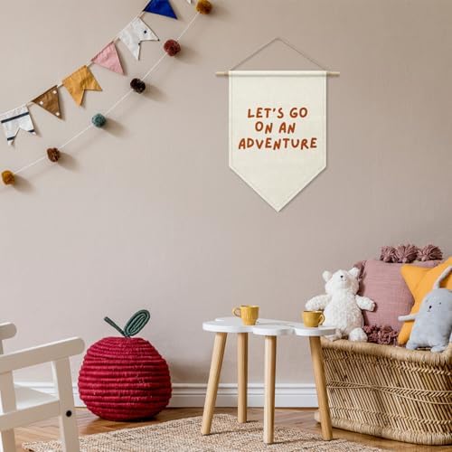 Let's Go On an Adventure Wall Decor, Playroom Pennant Hanging Banner - Image 3