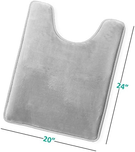 Clara Clark Bathroom Rugs, Velvet Memory Foam Bath Mat, Machine Washable Bath - Image 3