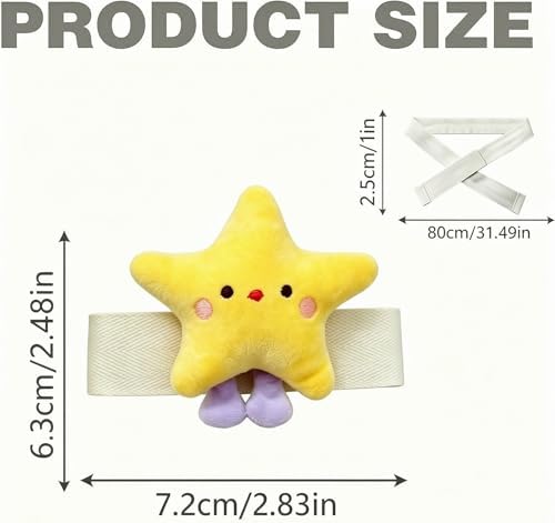 2 Pack Cartoon Star Curtain Tiebacks, Embroidered Curtain Holdbacks - Image 4