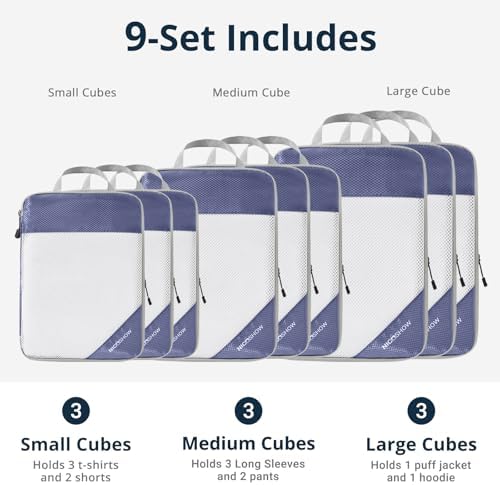 9 Set Compression Packing Cubes - Image 3