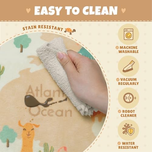 Hazo Haus Washable Kids Rug for Playroom – 5x7 Toddlers Room Play Rug, - Image 4