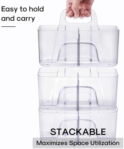 Multiuse Caddy Organizer with Handle, Portable Plastic Tote Bin - Image 7