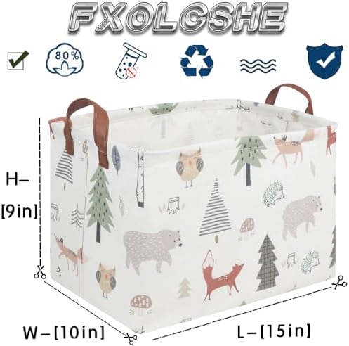 FXOLCSHE Rectangular Animals Basket, Waterproof Storage Bin - Image 7
