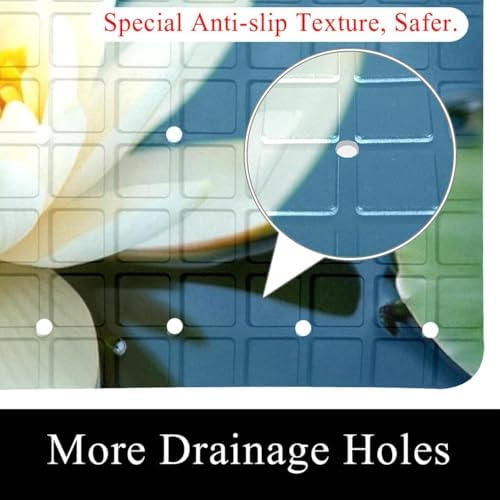 Non Slip Bathtub and Shower Mat 26.8x15.1 inch, Bath Mat - Image 2