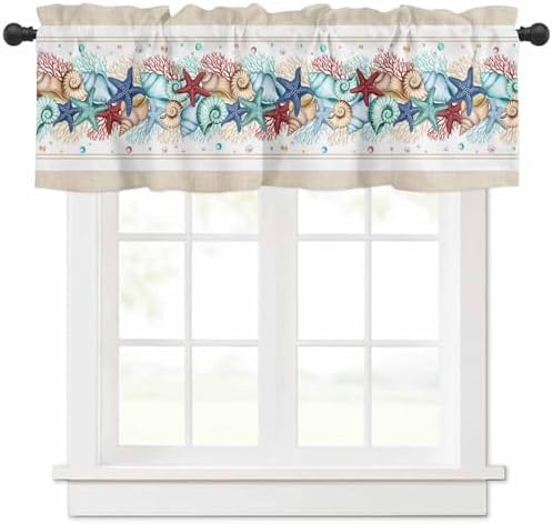 Coastal Beach Kitchen Curtains Valances by VandarllinHomeKitchenDecor