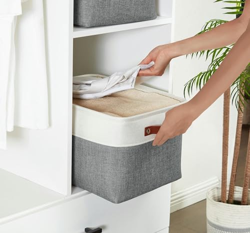 DECOMOMO Storage Bins, Large Fabric Storage Baskets - Image 2