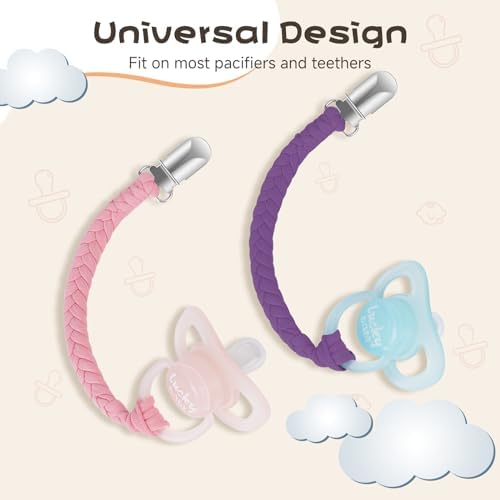 POKIPAW Pacifier Clip for Boys and Girls, 6 Pack Baby Pacifier Holder Leash - Image 6