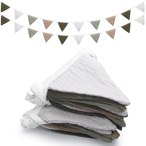 Oudain 2 Pcs Pennant Banner Flags Nursery Garland Triangle, Deep Color by Oudain