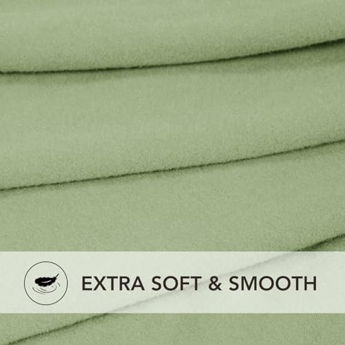 PureFit Stretch Oversized Couch Covers Fleece Sofa Slipcovers Sage Green - Image 5