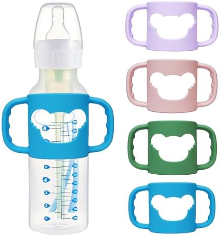 4 Pack Silicone Baby Bottle Handles by AmiTodfo