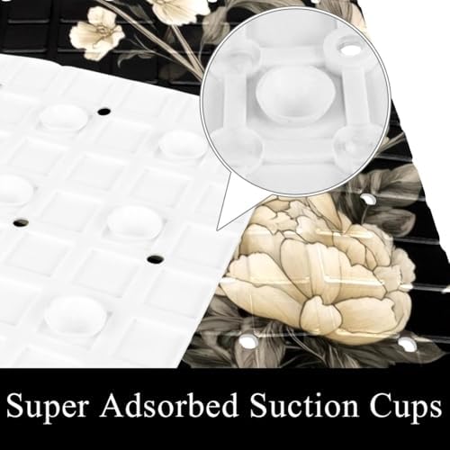 Bath Tub Shower Mat, Washable Bathtub Floor Mats, Suction Cups and Drain Holes - Image 3