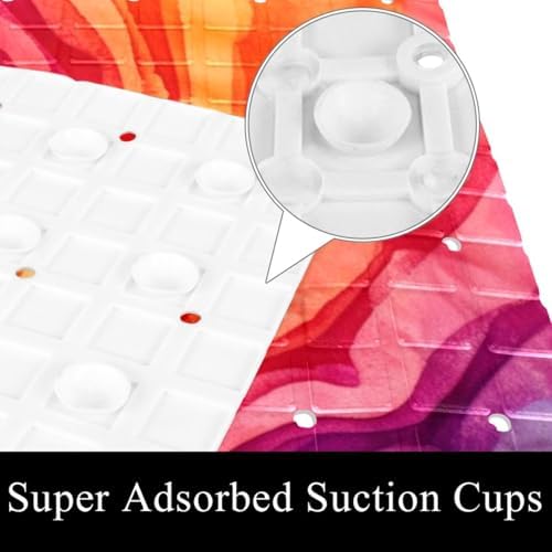 Shower Mat Non Slip, Spiral Tie Dye Anti Slip Bath Mat - Image 3