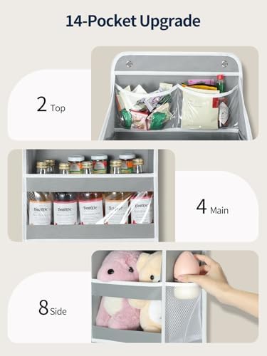 Yecaye 5 Tier Over the Door Organizer, Swing-proof Door Organizer Hanging - Image 3