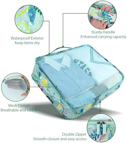 8 Pcs Packing Cubes for Kids, Luggage Packing Organizers, Travel Essentials - Image 3