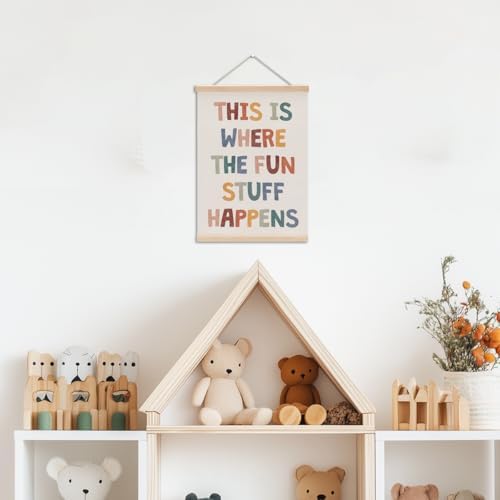 Boho Wall Hanger Nursery Decor, Playroom Essentials - Image 3