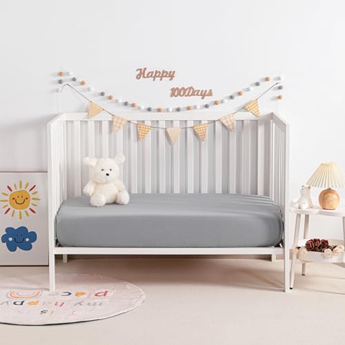NTBAY Crib Muslin Fitted Sheets, 2 Pack, 28 x 52 - Image 2