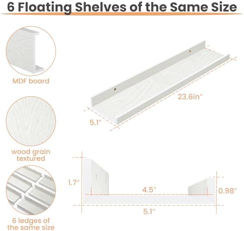 upsimples Floating Shelves for Wall Decor and Storage - Image 3