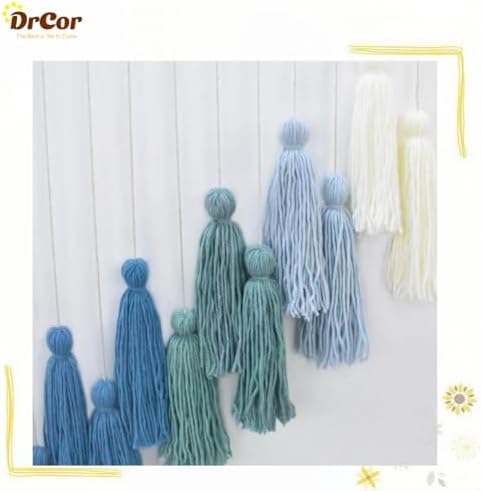 DrCor Ombre Green Boho Macrame Garland Wall Hanging Decor - Image 6