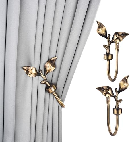 SUQ I OME Leaf Shaped Curtain Holdbacks, 1 Pair by SUQIOME
