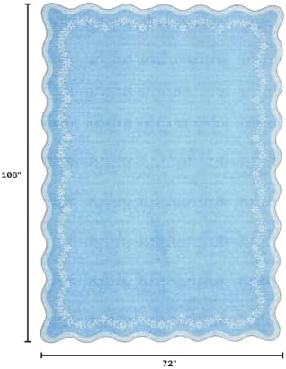 GarveeHome 6x9 Scalloped Area Rug Soft Washable Rug - Image 2