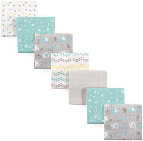 Luvable Friends Unisex Baby Cotton Flannel Receiving Blankets, Basic Elephant - Image 2