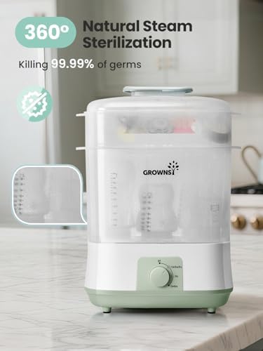Grownsy 4-in-1 Large Capacity Baby Bottle Sterilizer and Dryer - Image 2