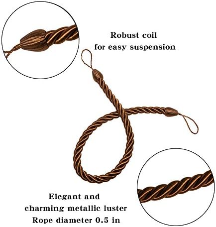 BEL AVENIR Curtain Tiebacks Ropes Tie-Backs, Handmade Holdbacks - Image 2