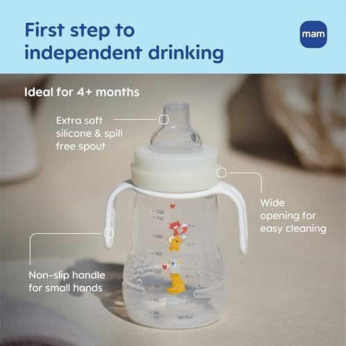 MAM Trainer Sippy Spill-Proof Cup 8 oz. Transition Cup 4+ Months, 2 Pk - Image 2