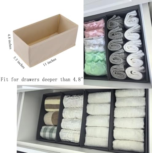 Bructhun Sock Drawer Organizer 3 Pack - Image 4