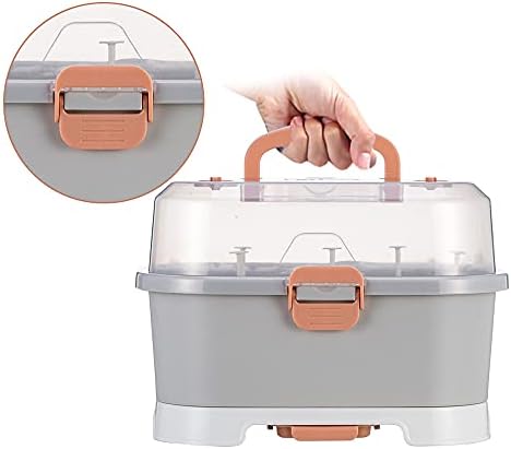 Baby Bottle Drying Rack Storage, Large Nursing Bottle Storage Box Organizer - Image 5