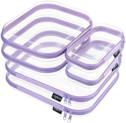 YQBRAO Clear Hard Shell Zipper Cases, 6 Multi-Size Organizers by Unknown